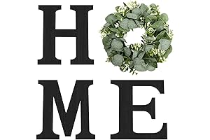 Rustic Home Wall Decor with Eucalyptus Wreath for Living Room