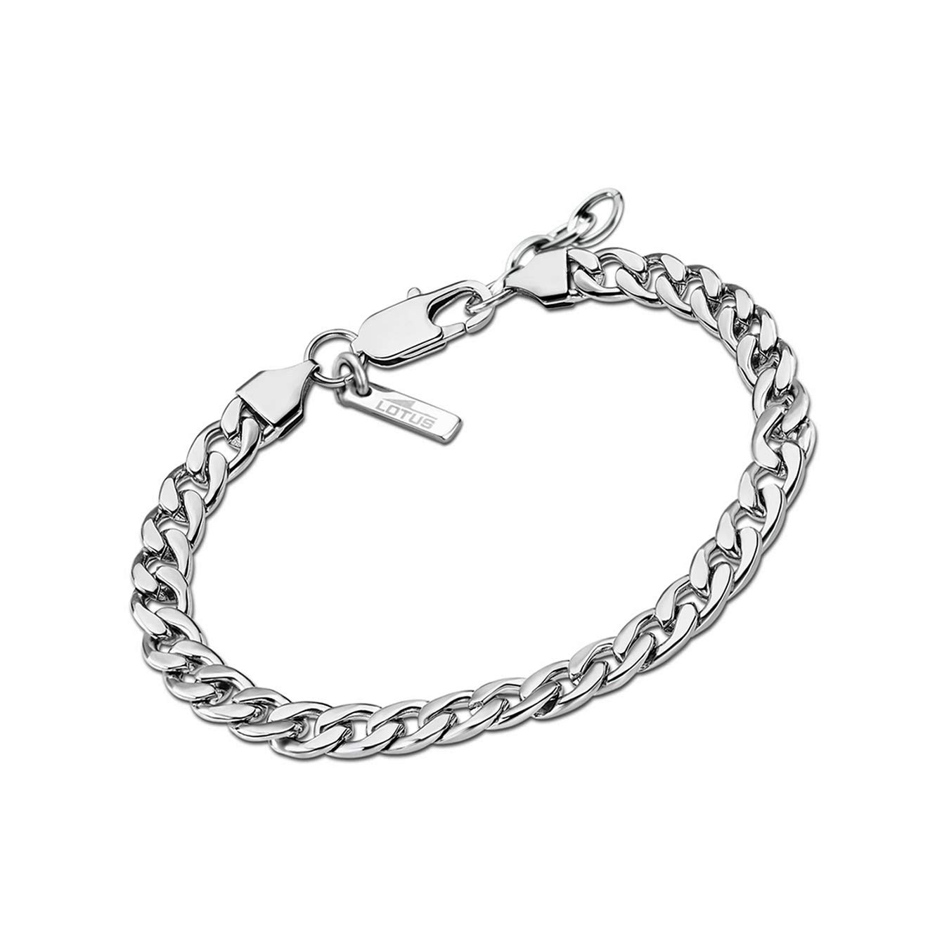 LOTUS LS1935-2/1 D4JLS1935-2-1 - Pulsera de acero inoxidable para hombre, color plateado