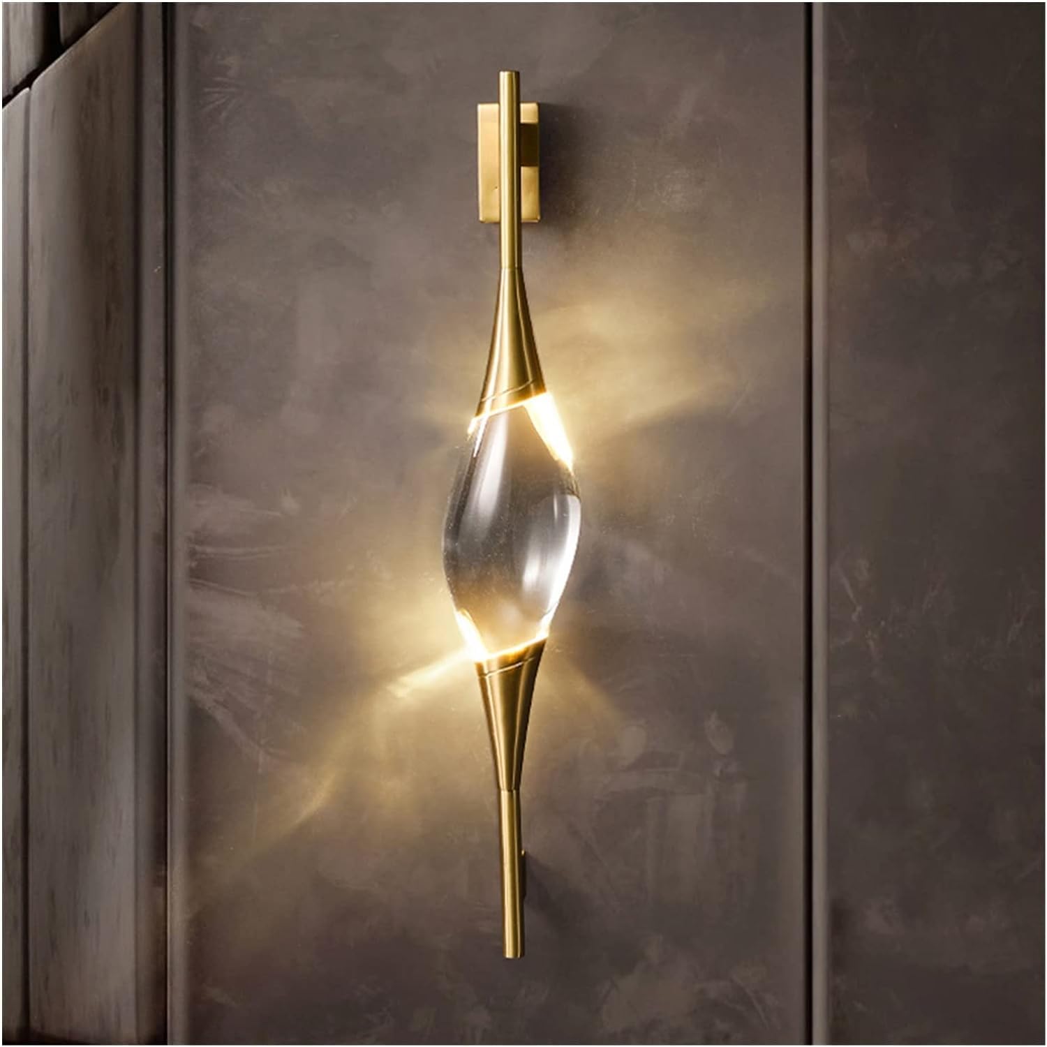 ASerZenith Crystal Wall Lamp Copper Body Sconce Light Bedside Stair Lamp,Chandelier Lamps