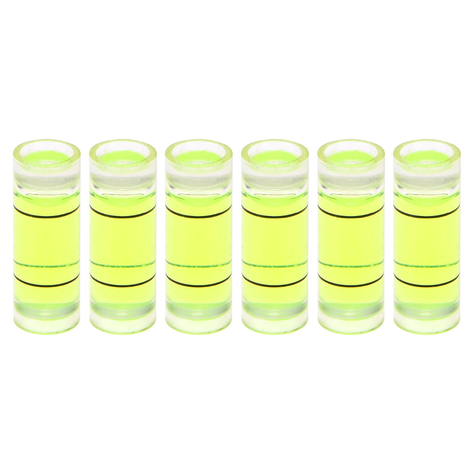 Mini Bubble Levels - 6 Pack PMMA Spirit Vials -9
