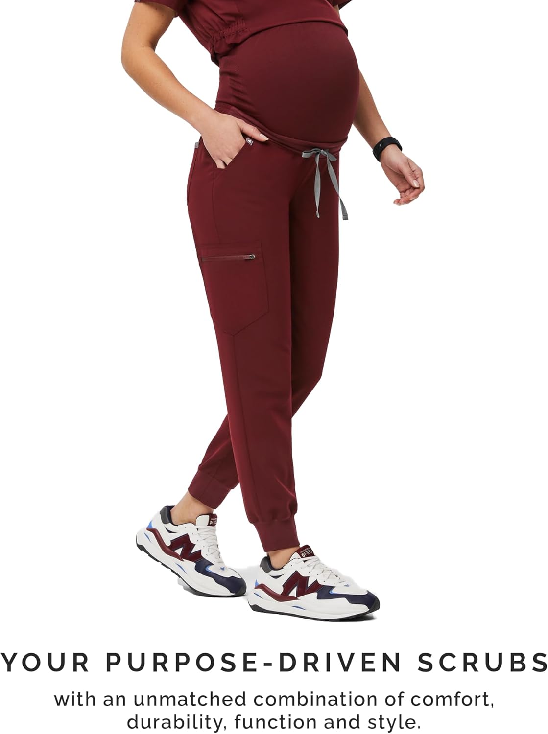 FIGS Zamora Jogger Maternity Scrub Pants for Women — Slim Fit, 5 Pockets, 4-Way Stretch, Anti-Wrinkle - Image 6