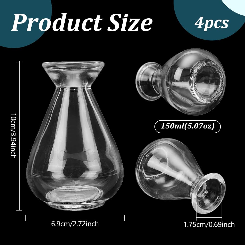 NBEADS 4 pz di Vasi per La Germinazione Dei Semi di Avocado, Vasi In Vetro Trasparente per La Germinazione di Piante In Vaso per La Coltivazione Avocado Semi Ghiande Erbe Aromatiche Piante Da Interno