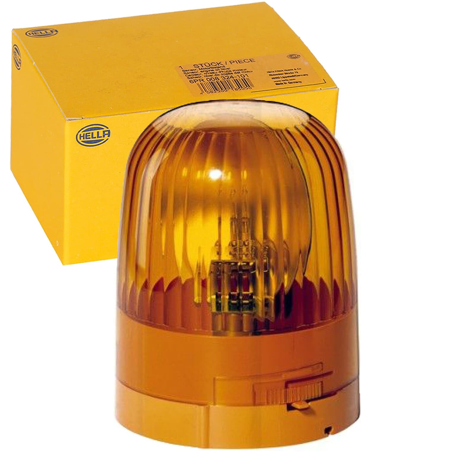 HELLA Halógena Luz de identificación omnidireccional - KL Junior - 24V - ámbar - montaje exterior/atornillado - Conector: Conector plano - Cant.: 1 - 2RL 007 550-011