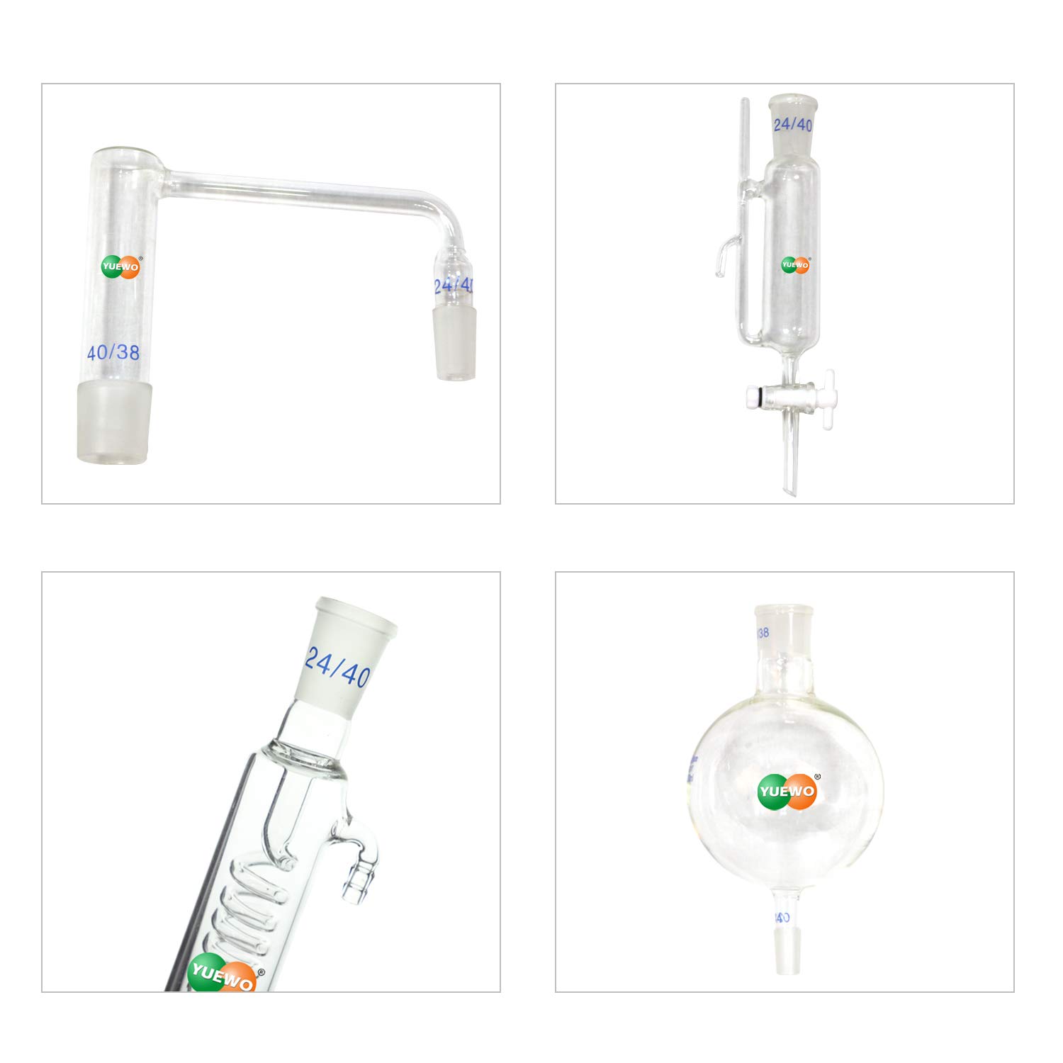 Kit De Destilación De Aceite Esencial De Laboratorio Purificador De Destilador De Agua DIY Conjunto De Productos Químicos Esenciales para El Hogar con Estufa Caliente