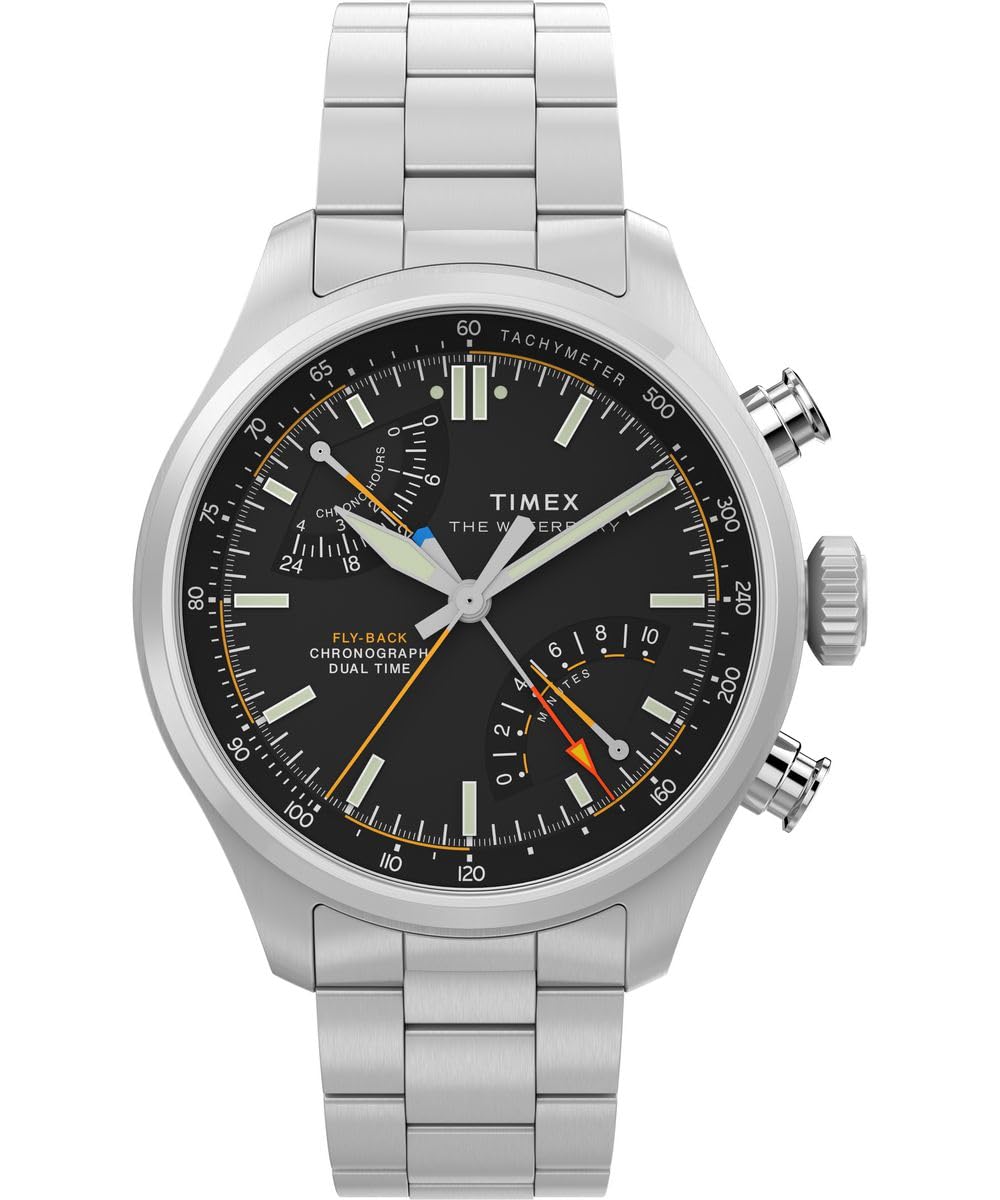 Timex Herren Multi Zifferblatt Quarz Armbanduhr Waterbury Ace Fly-Back