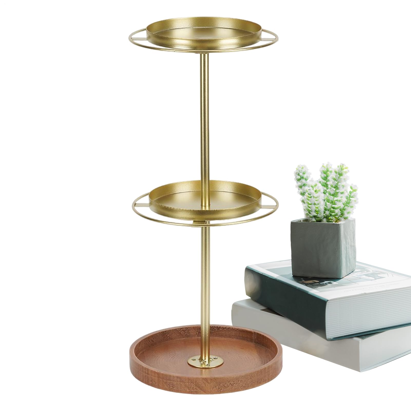 Tour de rangement de lunettes 360° en bois pour coiffeuse et chambre