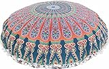 Trade Star Large 32' Round Cushion Cover, Decorative Mandala Pillow Sham, Indian Bohemian Ottoman...