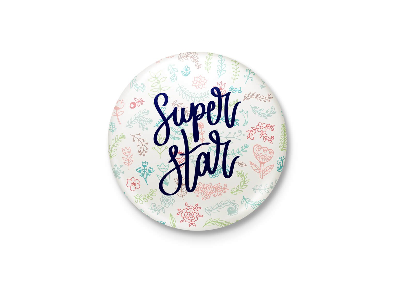 Super Star Badge with Safety-pin Back