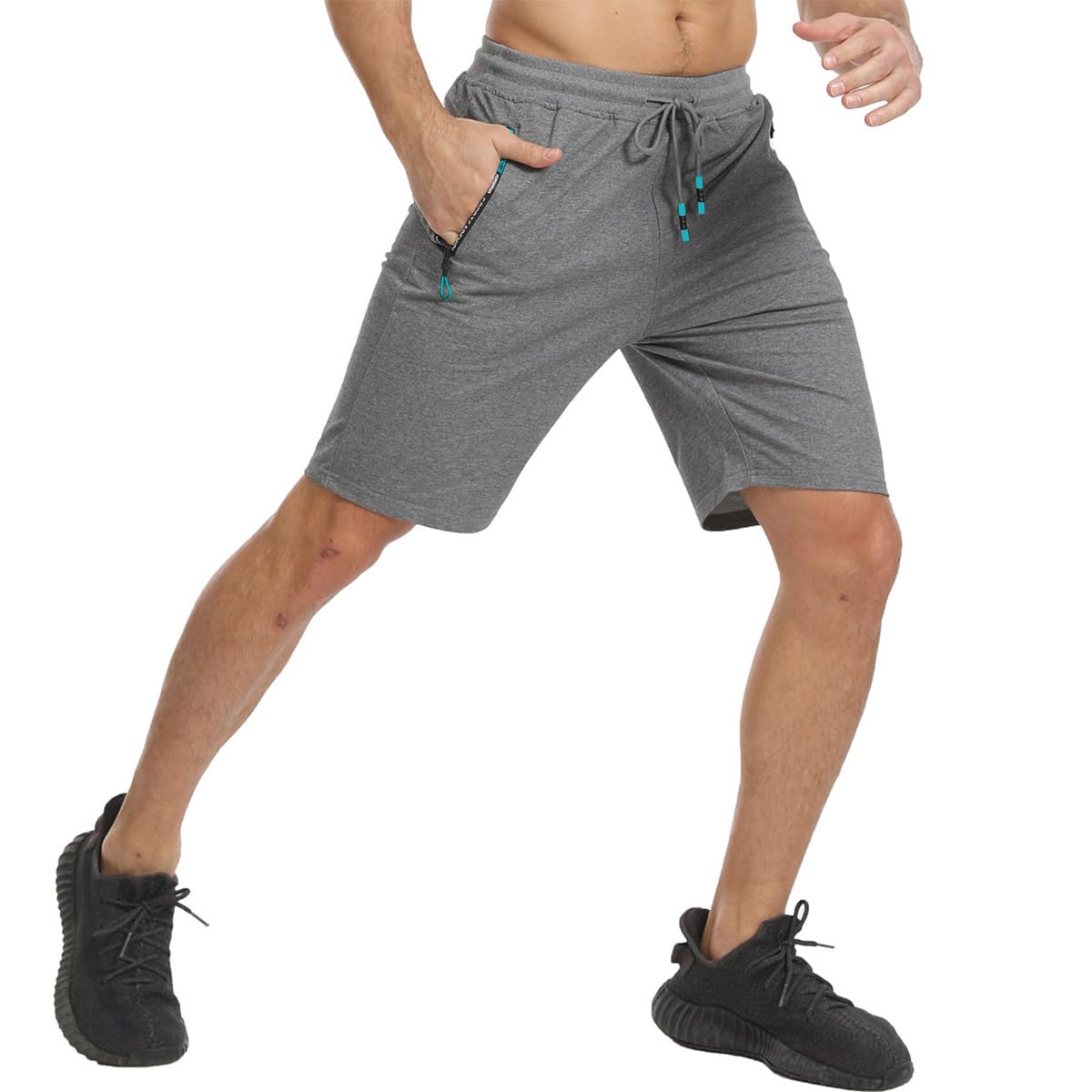JustSun Pantaloncini Uomo Shorts Sportivi con Tasche con Zip
