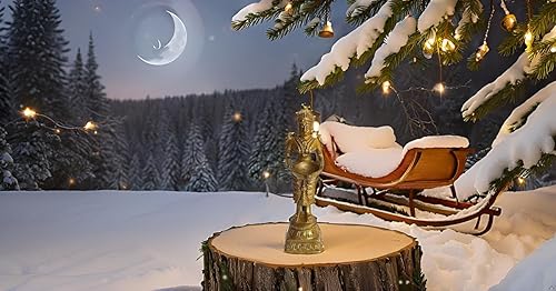 Miniatura 4 de PARIJAT HANDICRAFT Decoración para el hogar y la cocina, 2 pares de piezas de latón para decoración de Pooja Aarti