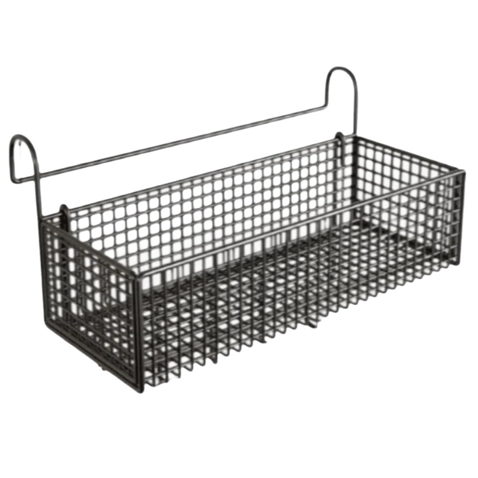 Hanging Storage Rack Iron Holder Bedside Basket No Drill Large Capacity Space-Saving Shelf Bathroom For Home(Black)