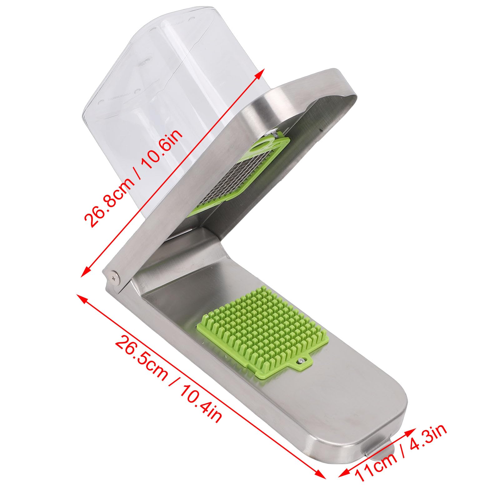 Focket Picadora de Verduras, Picadora Manual de Alimentos con Recipiente y Cuchillas de Acero Inoxidable, Rebanadora y Cortadora de Mandolina, para Ensalada, Papa, Zanahoria Ajo