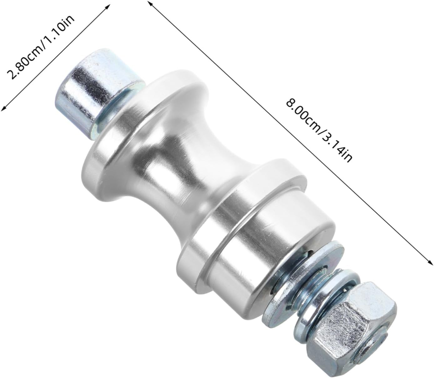 Towing Chain Winch Hook Bolt Mount Steel Half-Linked Accessory for Off-Road Vehicles Easy Attachment Detachment Compatible Bolt