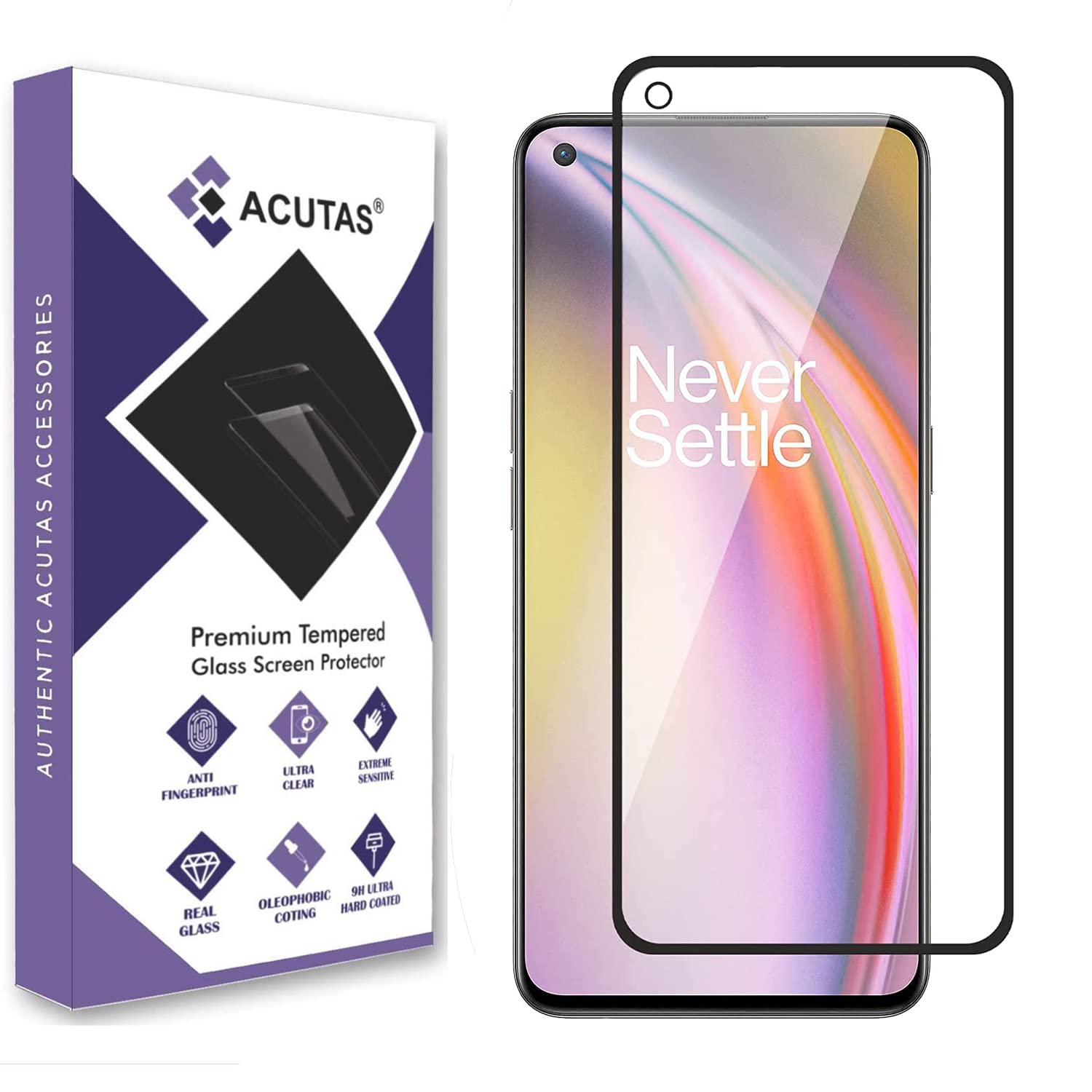 ACUTAS Tempered Glass Screen Protector for OnePlus Nord CE 5G (2021) / OnePlus Nord 2 5G (2021) with Edge to Edge Coverage with Easy Installation Kit, Pack of 1 (Black) (B09BNKM7W1) Amazon Price History, Amazon Price Tracker