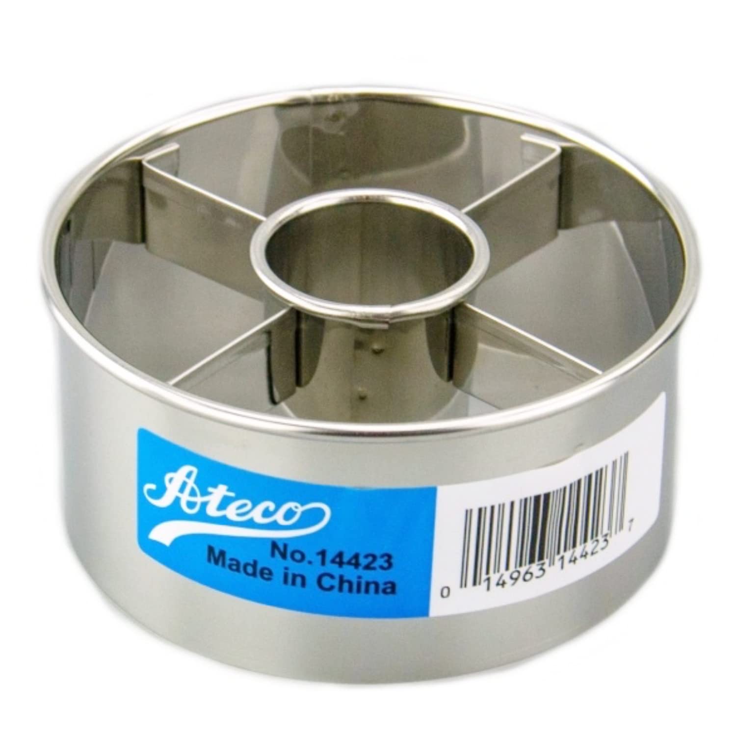 Ateco - Tagliaforma per ciambella, in acciaio inox, 7,5 cm, colore: Argento