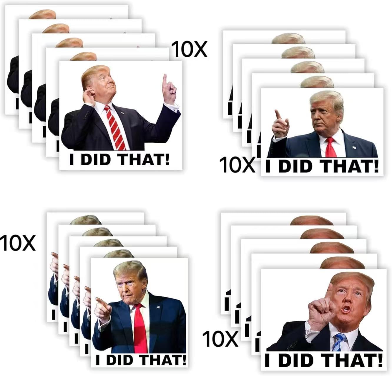 40Pcs Trump Assorted I Did that Stickers, Funny Waterproof Vinyl Decals Die Cut, Anti Trump Political Meme Bumper Sticker for Car Laptop Truck Window Gas Pump – Satirical Republican Protest Gift image 2
