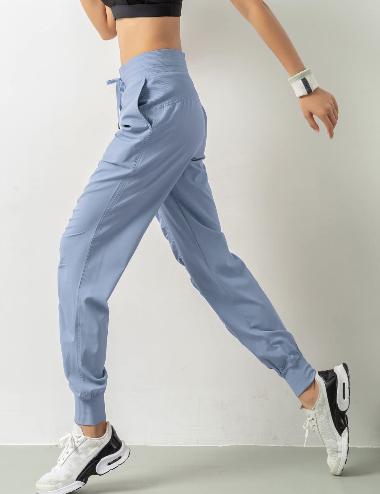 TOPLAZA Pantaloni Sportivi Joggers Donna Pieghettato Vita Alta con Tasche