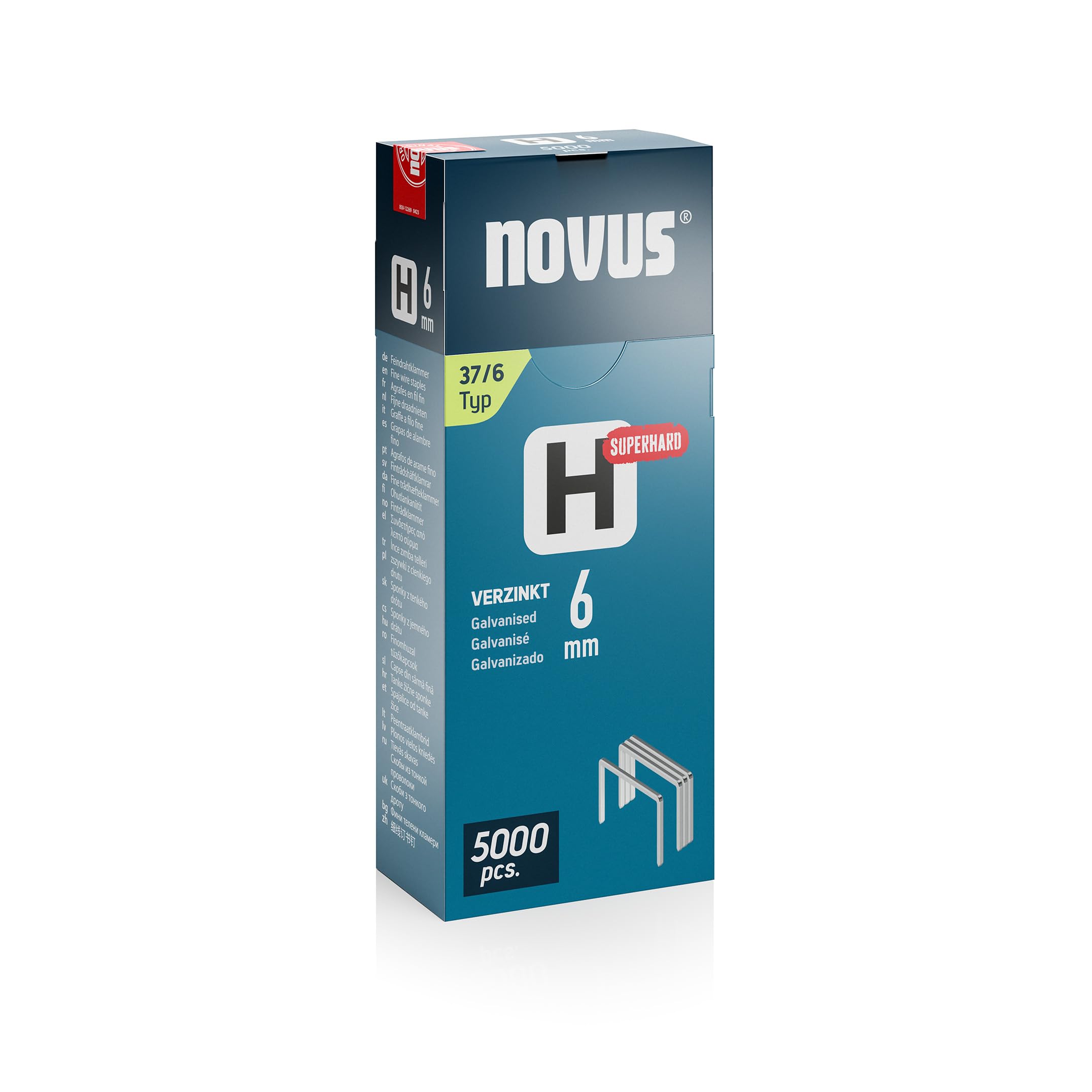 Novus Staple Strip Type 37 5000 pieces 6x10.6mm for Hammer Stapler