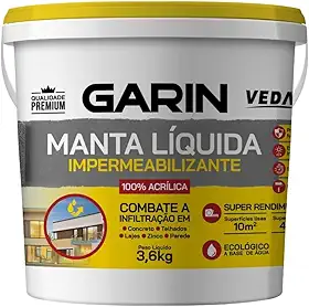 Manta Líquida Emborrachada Impermeabilizante Profissional 3,6kg (BRANCO)