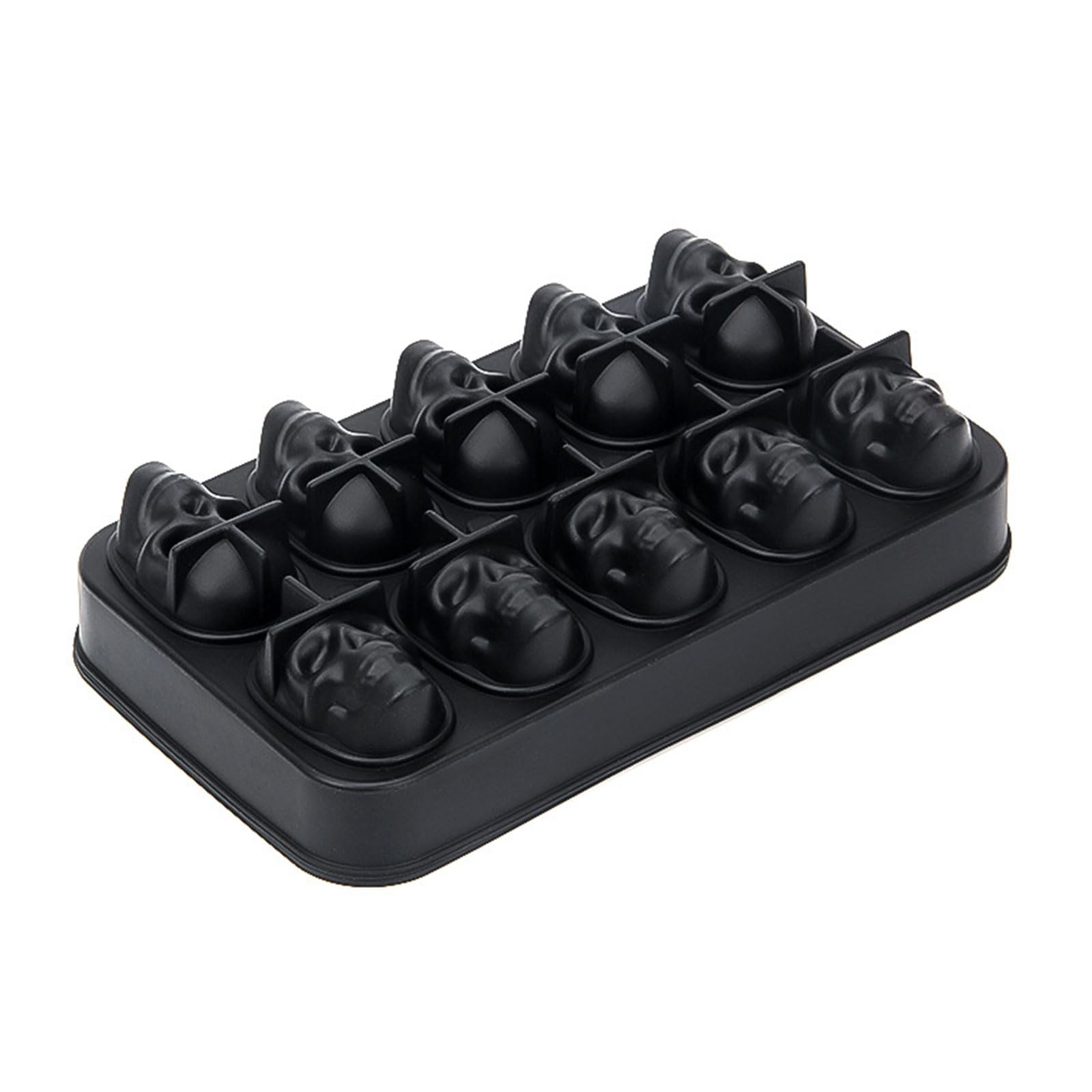 MALSSE Food Grade Silicone Skull Ice Cubes Tray for Whiskeys Cocktails Juices Ice Maker for Bartenders and Home Use Food Grade Elastomer Cast