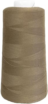 Sewing Serger Thread SureLock 100% Spun Polyester New Coats 3000 Yards Cone Many Colors Khaki