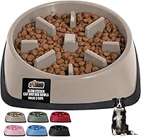 Vista 17 de GORILLA GRIP Tazones patentados de alimentación lenta sin BPA, juguete interactivo para perros y gatos, enriquecimiento de entrenamiento Turquesa