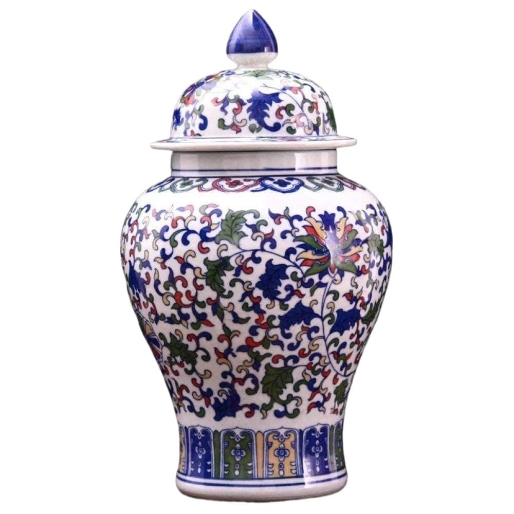 Imitation de pot à gingembre classique chinois Qing : grand vase de sol