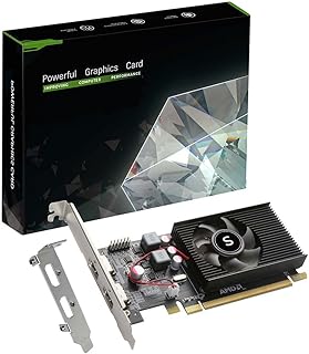 Radeon HD 6570 Graphics Card, Dual HDMI, 1G GDDR3 64-bit, Video Cards PC, Low Profile, Computer GPU, PCI Express x 16, 60W Low Power, Plug & Play, Single Fan Air Cooling