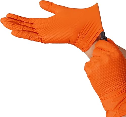 Miniatura 8 de Industrial Nitrile Gloves  Heavy Duty Latex & Powder Free Disposable Gloves with Diamond Texture