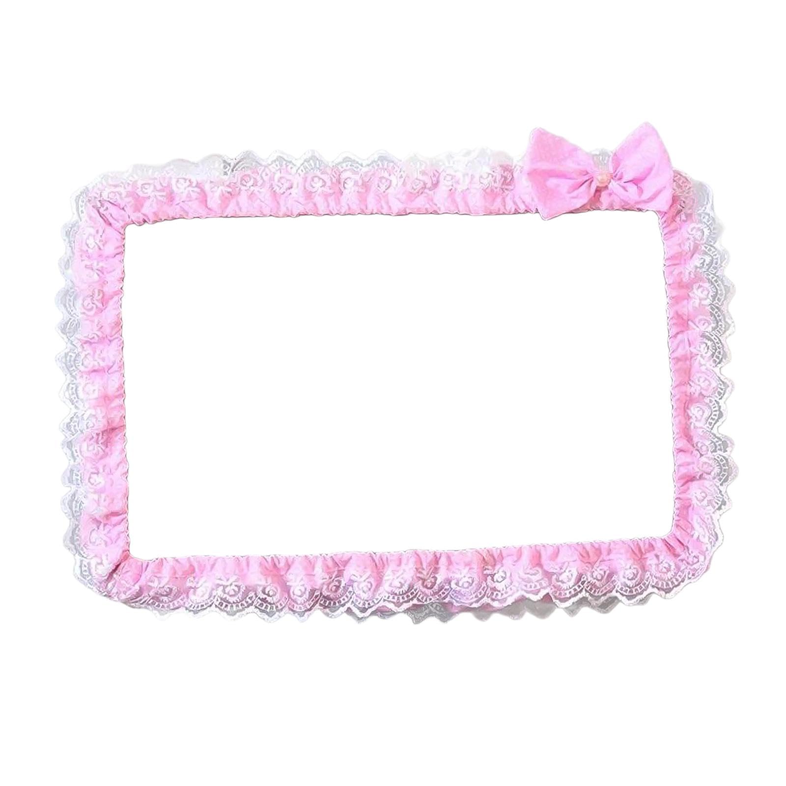 Computer Screen Frame Border Cover Lace Fabric Protective Case with Bowknot 23 to 26 inch Pink|Computers/Tablets & Networking | Monitors|1x Computer Screen Frame Cover-image-38