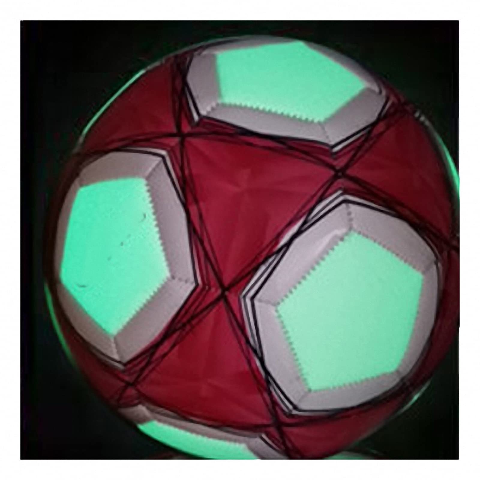 Balón de fútbol Luminoso holográfico con Bomba,Pelota Brillante Fluorescente al Aire Libre,Juego Entrenamiento 4/5 tamaño para niños Brilla Ilumina Football Reflectante