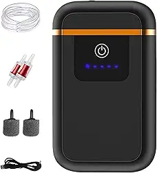 Bomba de oxigênio para tanque de peixes, bomba aeradora para tanque de peixes,Bomba aeradora silenciosa para aquário - Bomba aeradora de oxigênio de aquário recarregável para aquário, tanque de peixes