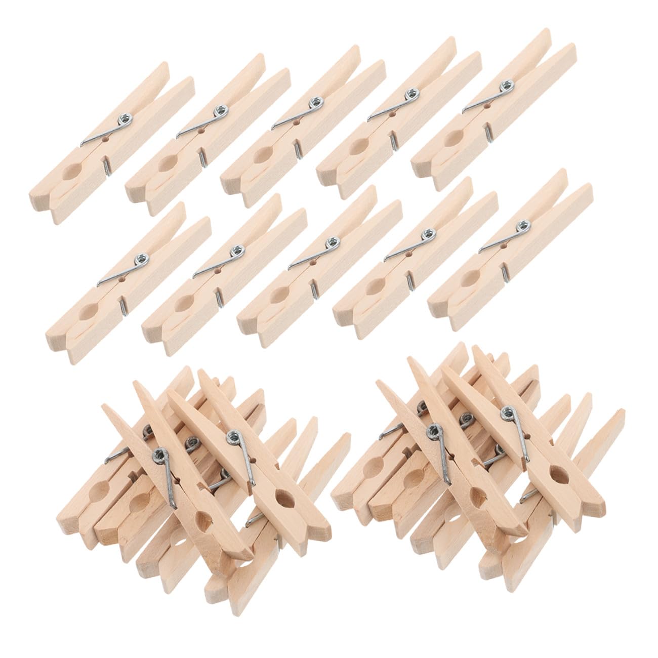 Sewroro Pinzas de Madera Ropa Resistentes al Viento Mini Pinzas Multifunción de 72X10 CM Pack de 150 Unidades para Secar Calcetines y Colgar Fotos Interiores y Exteriores
