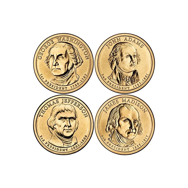 2007 P Complete Set of all 4 Presidential Dollars Uncirculated