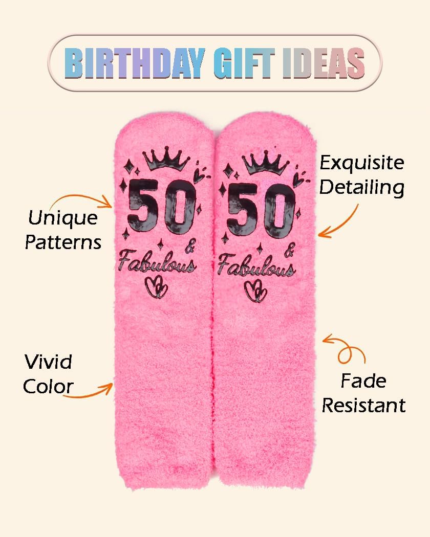 15th 16th 21th 40th 50th Birthday Gift Sock Ideas for Her Daughter - Unique Fuzzy Socks Gifts for Women Girl Him - Image 3