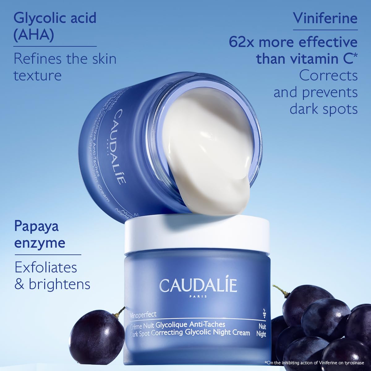 Caudalie Vinoperfect krem na noc z glikolem przeciwpigmentacyjnym, 50 ml