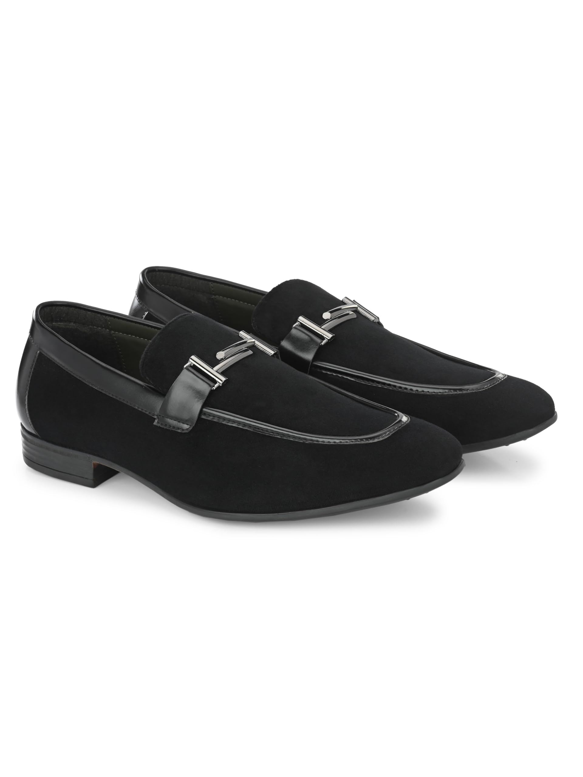 san frissco Men's Formal Loafers Leatherette Trending Shoes with Buckle,Semi Casual Cushioned Footbed Formal Moccasin for Office, Party Slip-On Loafers, Lightweight & Comfortable-picture-42