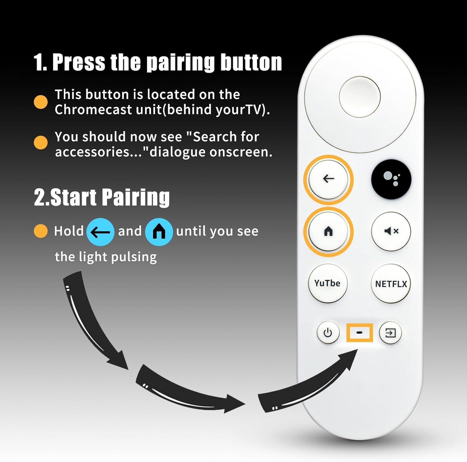 Mando a distancia de repuesto para Google Chromecast 4k Snow Streaming