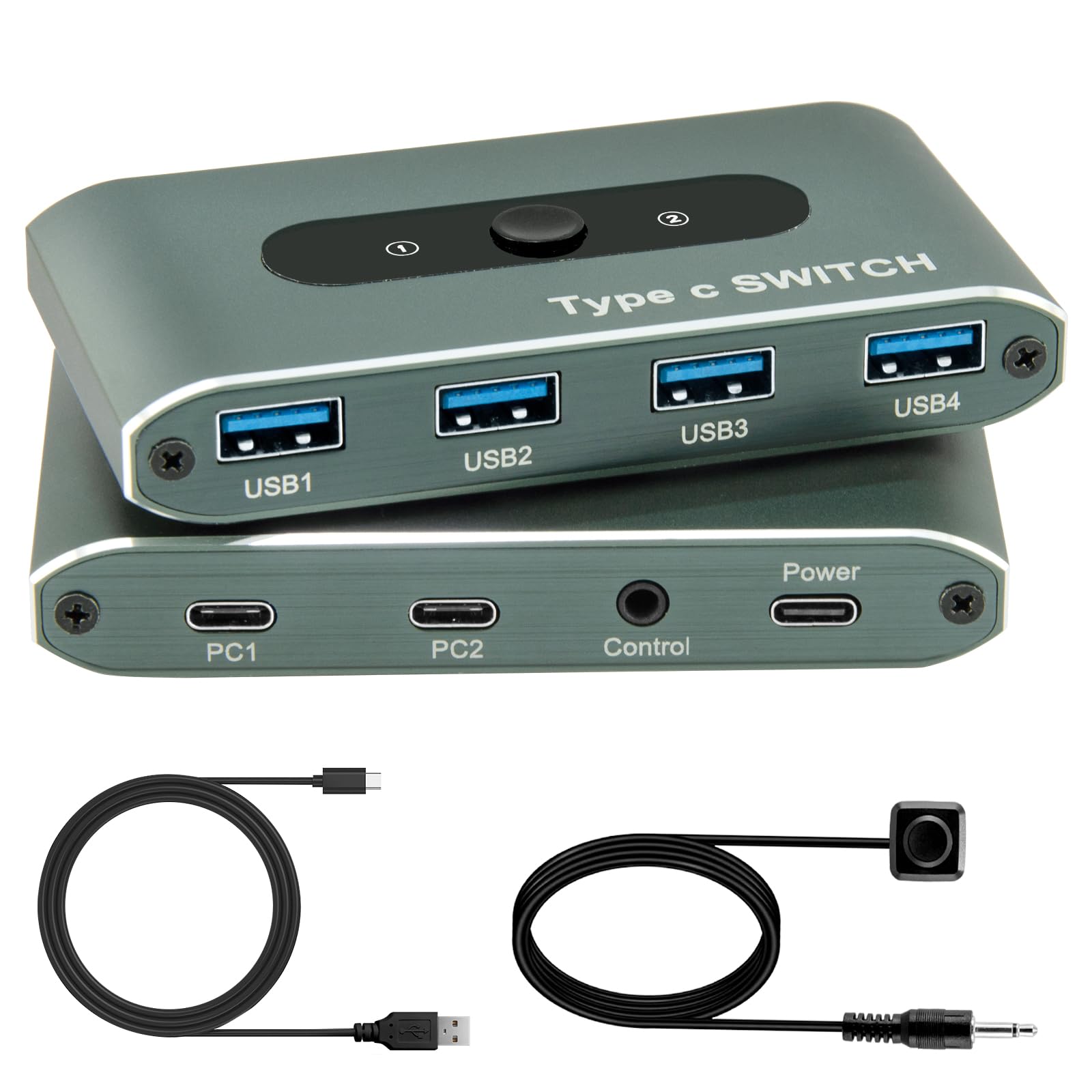 USB 3.0 Switch, 2 Computers Share 4 USB Devices with KVM Switcher, USB Switch Selector Perfect for TVs, Monitors, and Gaming Consoles-image-15