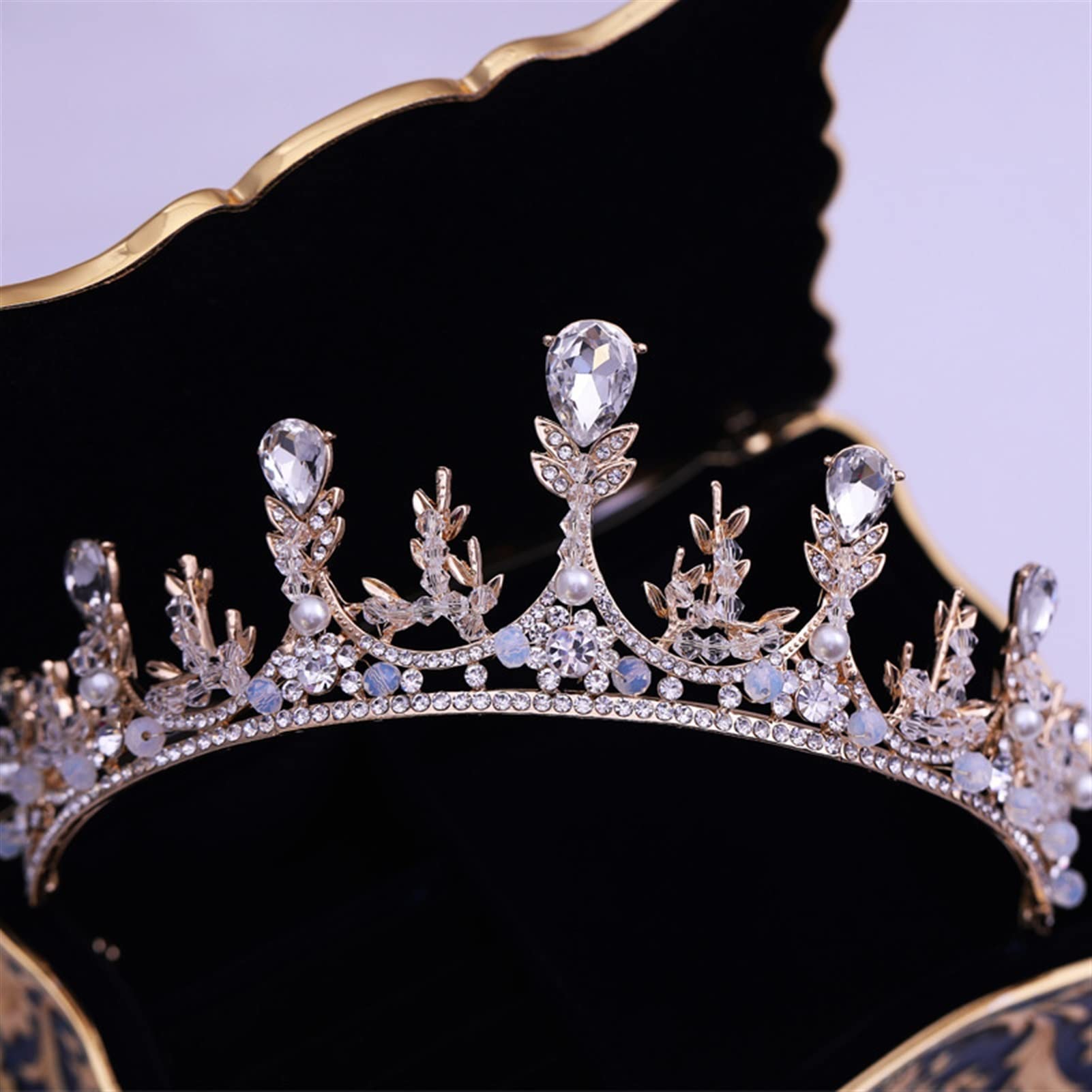 Tocados de Boda Novia Crown Princess Accesorios for el Cabello de la Boda Crown Accesorios for el Cabello Decoración de la Boda Tocado Novia