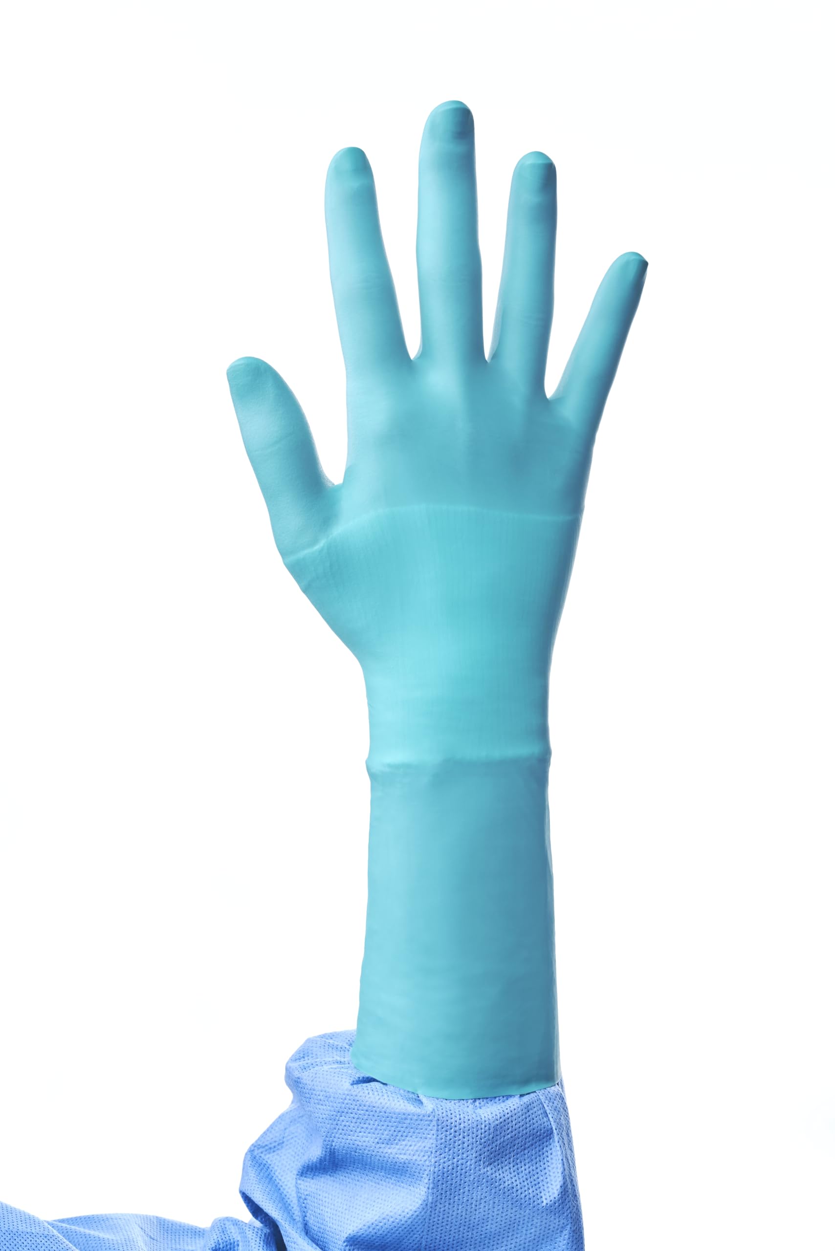 Ansell GAMMEX Latex Unterhandschuhe, puderfreie sterile Operationshandschuhe, Größe 6,5, Grün (50 Paar)