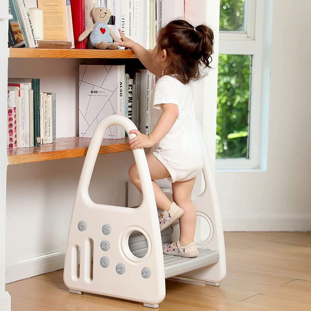 Neo Classic Kitchen and bathroom Step Stool for Children Toddlers and Kids with Safety Grips