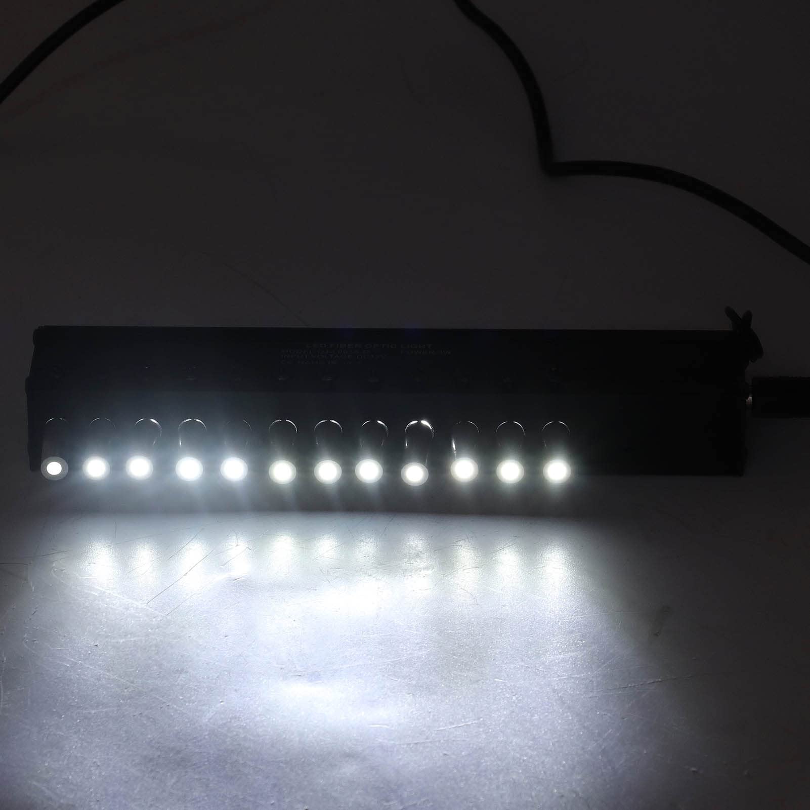 Garosa Fiber Optik Leuchtkit Sterndecke - 3W mit Bluetooth Steuerung, 12 Löcher, weiße Lichter für Auto und Haus