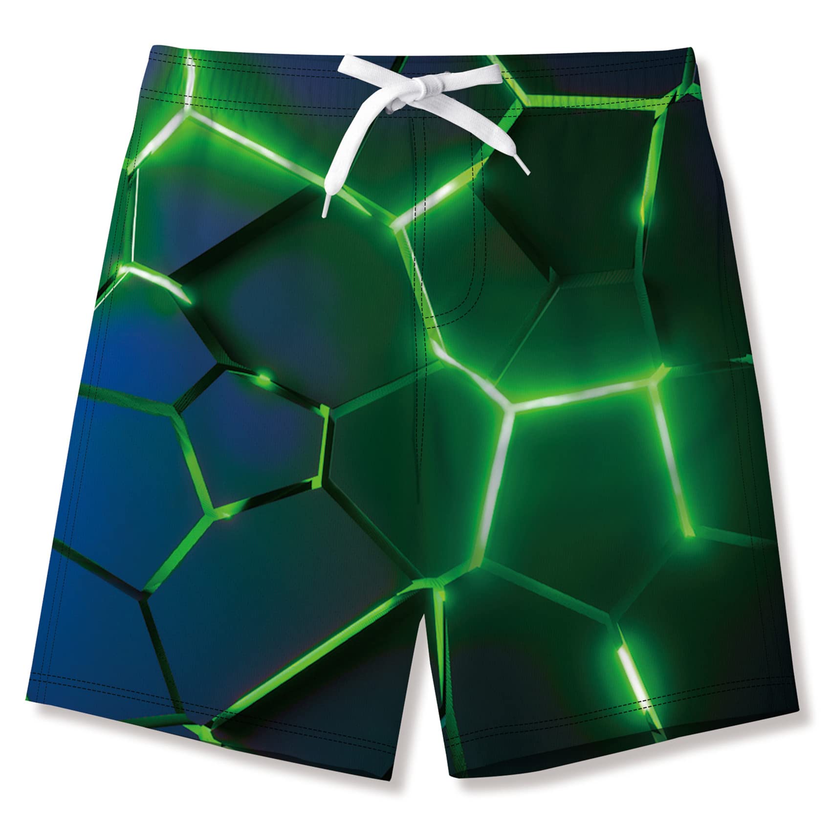 TUONROAD Jungen Badeshorts Lustig 3D Druck Schnell Trocknendes Badehosen mit Netzfutter Sommer Strand Kurze Hose 5-14 Jahre
