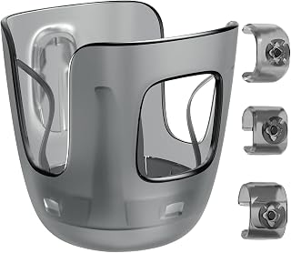 Stroller Cup Holder Fits for UPPAbaby Vista/Vista V2/Vista V3/Cruz/Cruz V2/Minu/Minu V2/Minu Duo, Securely Hold The Cup, Quick Attachment, Folds with Stroller, Drinking On The Go,Grey