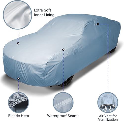 Miniatura 2 de iCarCover Funda de coche prémium para Chevy Nova 1962-1965 de 2 puertas, impermeable, para todo tipo de clima, lluvia, nieve, protección contra el