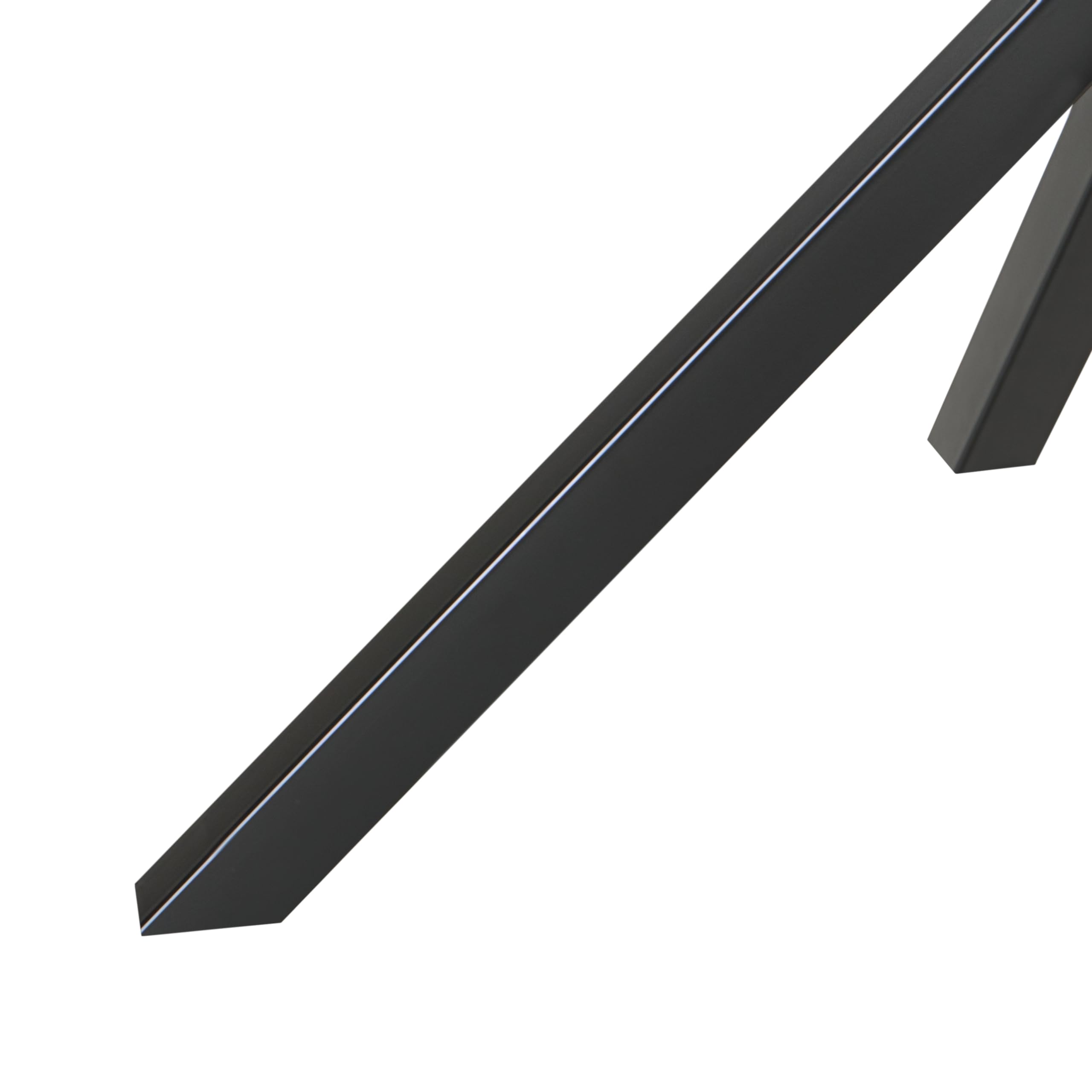 Beliani Tavolo da pranzo rotondo Glamour ⌀120 cm Piano in vetro temperato Gambe d'accento Nero