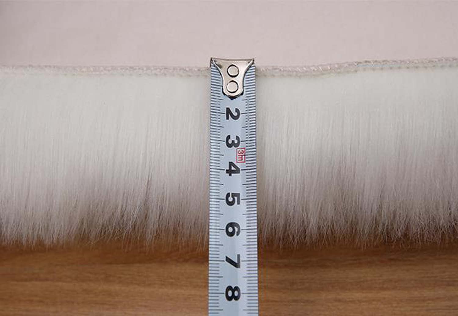 Dhao Moderne Rond Tapis Peau de Mouton synthétique Fluffy Long Hair Antidérapant Tapis Carpette Moelleuse pour Chambre à Coucher Salon Crèche (Rose,130x130cm)