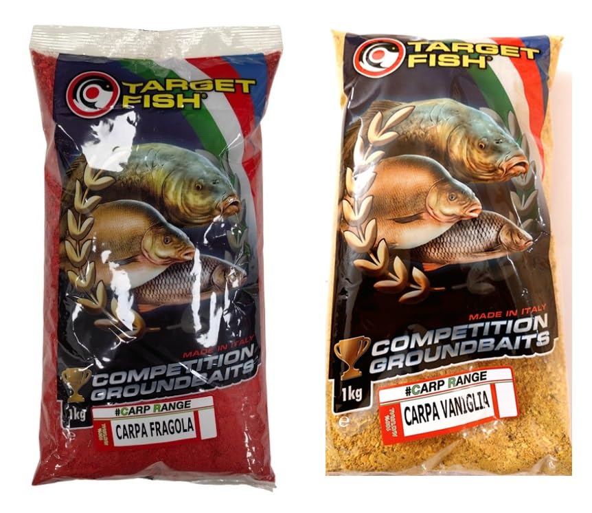 Pastura Carpa Vaniglia + Fragola 2Kg Pesca Carpe Carpfishing Esca Method Feeder Lago Fiume