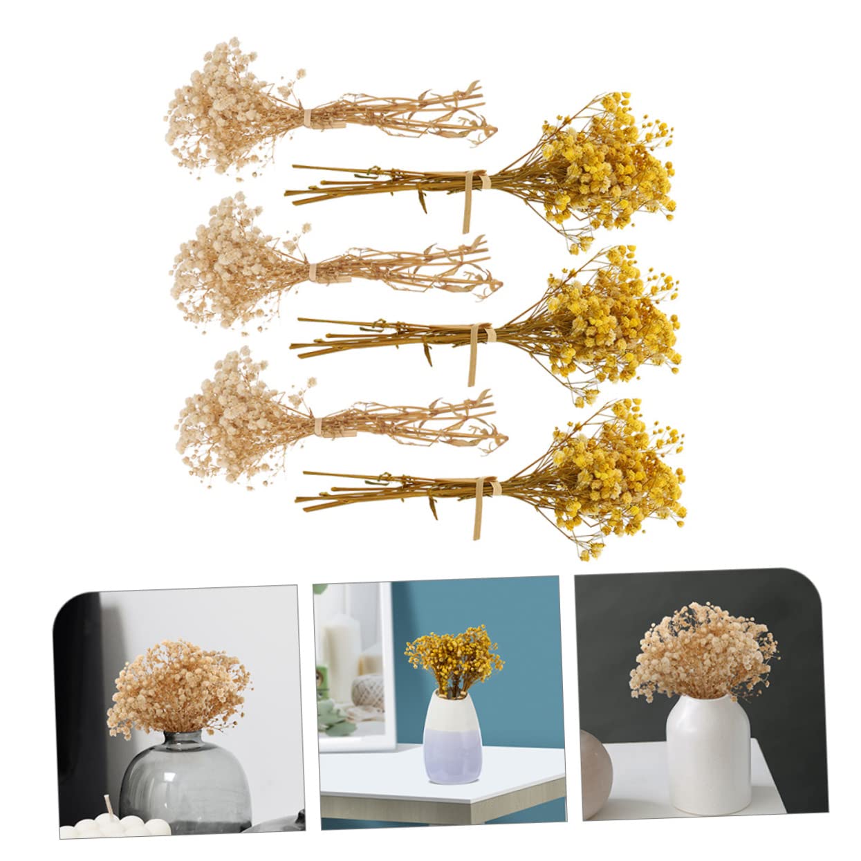 24stücke Trockenblumenstrauß Atem Kunstblumen Für Hochzeits Und Partydekoration Bouquet Für Kreative Arrangements
